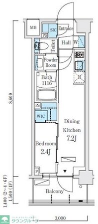 リビオメゾン東北沢の物件間取画像